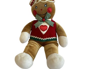 Vintage Gingerbread Girl, Target Plush Toys From 1990's, Christmas