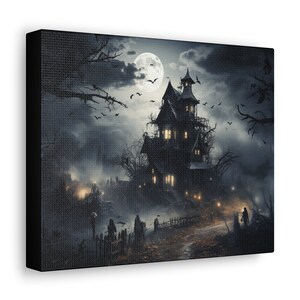 Gothic Haunted House - Canvas Gallery Wraps 10x8”