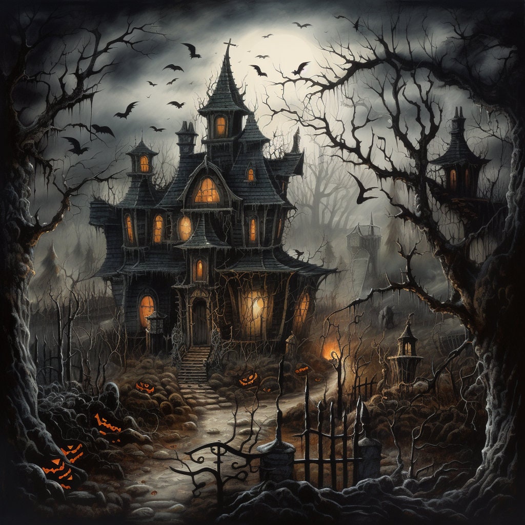 Gothic Haunted House, Haunted Mansion, Creepy, Spooky