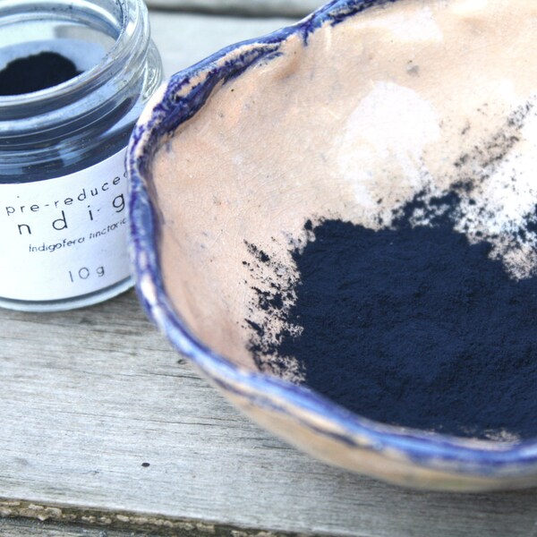 Indigo Dye Vat Collection, Pre Reduced Indigo, Thiourea Dioxide, and Soda Ash