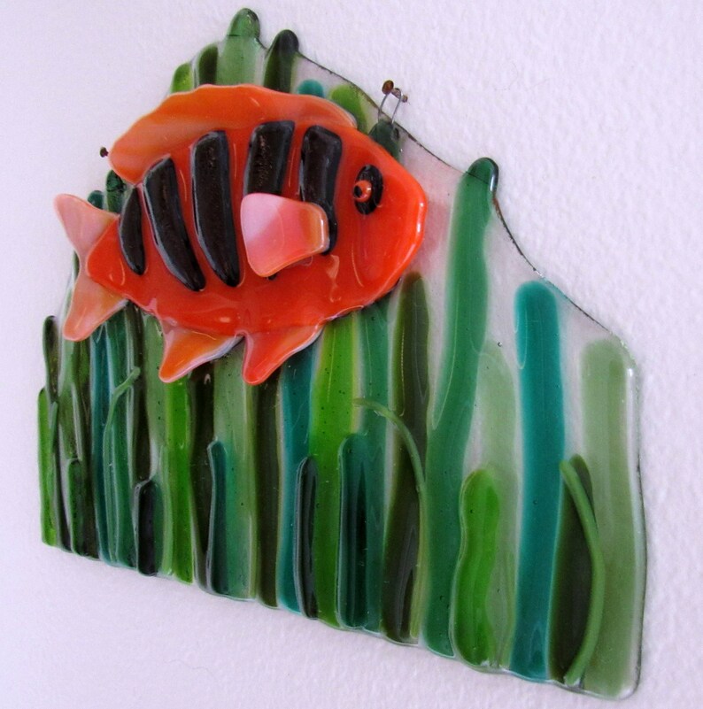 Fused Glass Fish Wall Art Underwater Sea Life Tropical Fish Etsy