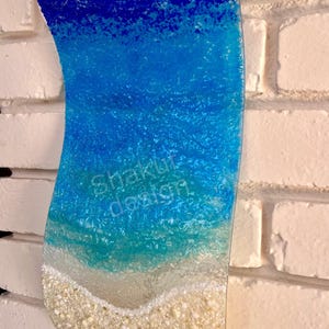 Fused Glass Ocean Wave Wall Art, Beach Home Decor - Etsy