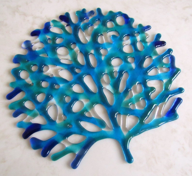 Sea Coral Wall Decor Fused Glass Branching Coral Sea Coral