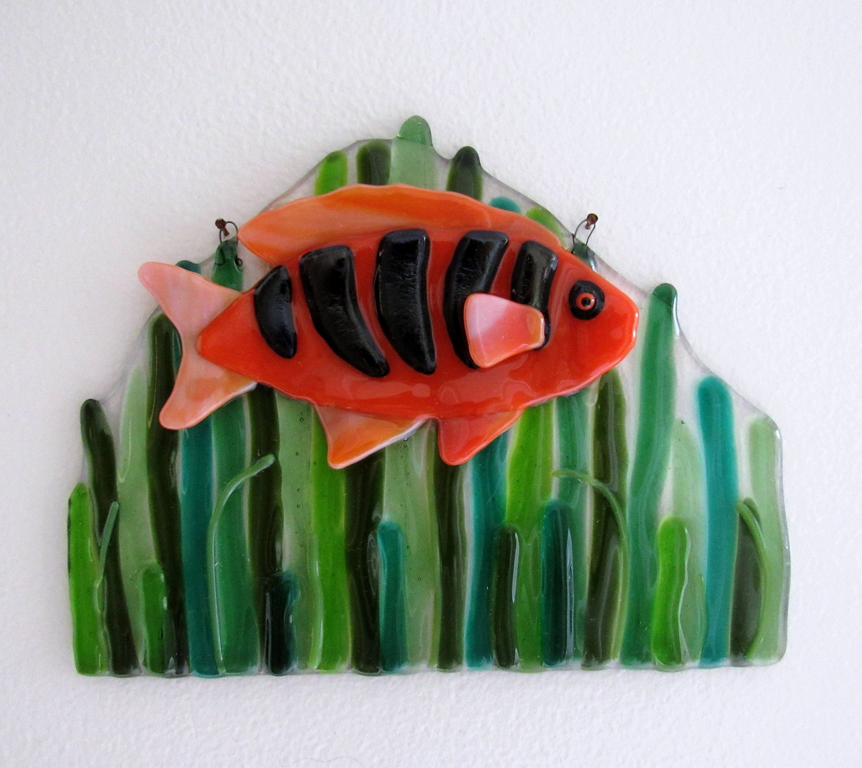 Fused Glass Fish Wall Art Underwater Sea Life Tropical Fish Etsy