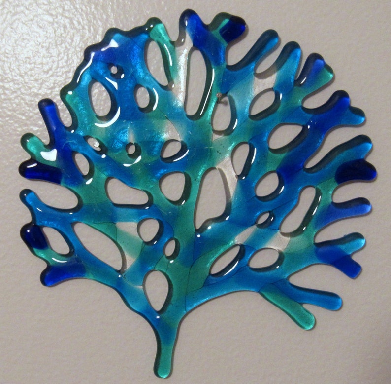 Sea Coral Wall Decor Fused Glass Branching Coral Sea Coral Etsy