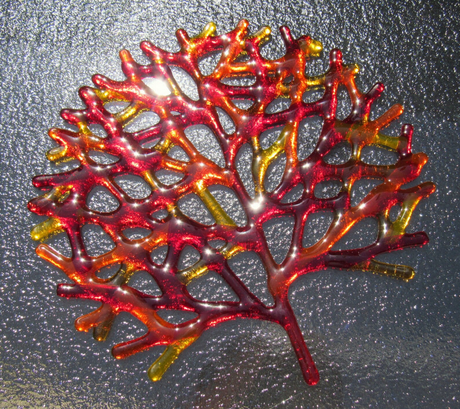 Sea Coral Wall Decor Fused Glass Branching Coral Sea Coral Etsy