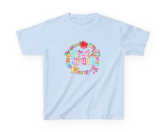 Erstklassige Kinder T-Shirt, Zurück zu Schule Shirt, süße Kinder Bekleidung, Geburtstagsgeschenk für Kinder, Spaß Klassenzimmer T-Shirt
