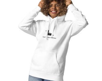 Sudadera con capucha "Rivalidad acalorada" / Cita estúpida del pájaro lobo canadiense / Sudadera con gráfico de colimbo / Regalo romántico de hockey