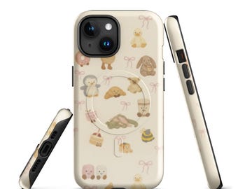 Cute Jellycat Inspired iPhone Case • Plush Bunny Phone Cover • Whimsical Fall Phone Accessory