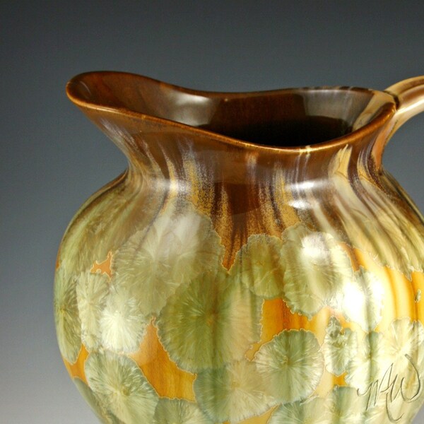 Pitcher, Crystalline Glazed Porcelain