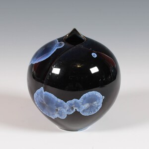 Midnight Blue Crystalline Glazed Pod Vase image 1