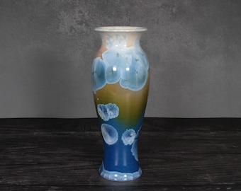 Zuma Blue Crystalline Glazed Vase