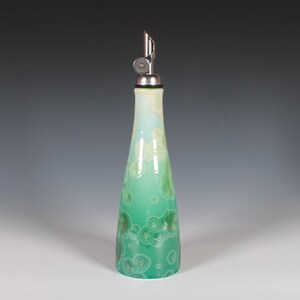 Emerald Green Crystalline Olive Oil Pourer image 1