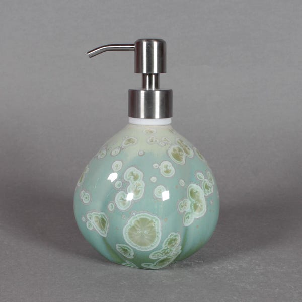 Minty Sage Green Crystalline Lotion/Soap Pump