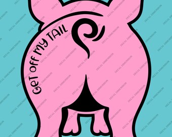 Funny Pig Butt Car Decal – Farm Animal Vinyl Sticker