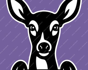 Doe Peekaboo Car Decal – Wildlife Window Sticker