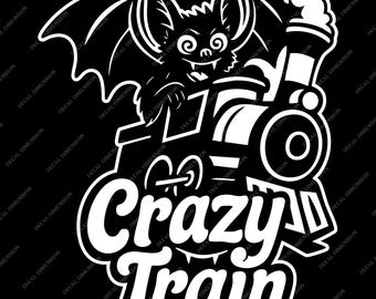 Crazy Train Bat Car Decal