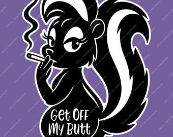 Sassy Skunk Middle Finger Car Decal: Funny Animal Sticker