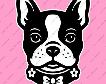 Boston Terrier Car Decal - Boston Mom Gift