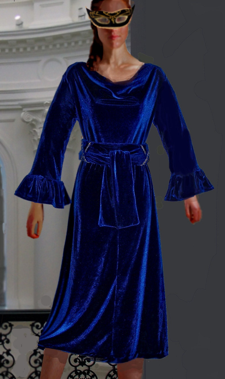 Stretch Velvet Dress Etsy