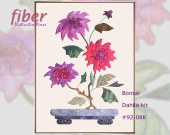 Floral Wall Hanging Kit, 18x24" - Bonsai Dahlia Applique Quilt, Q92-08K