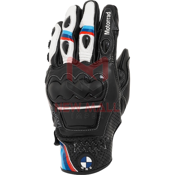BMW Motorrad Leather Motorcycle Gloves, Armored Knuckle, M Sport