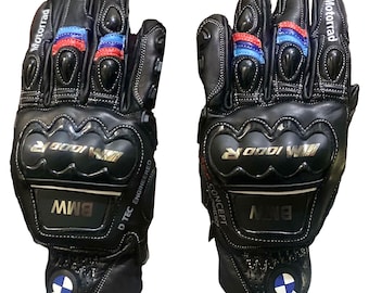 Leren motorhandschoenen | Beschermende M-Sport-rijhandschoenen