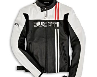 ドゥカティ バイク用牛革ジャケット、バイカーズ レーシング モーター