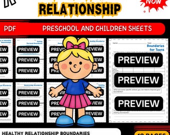 Healthy Relationship Boundaries Worksheets | Communication & Self-Reflection Activities | Couples Therapy Resource PDF healthy couple