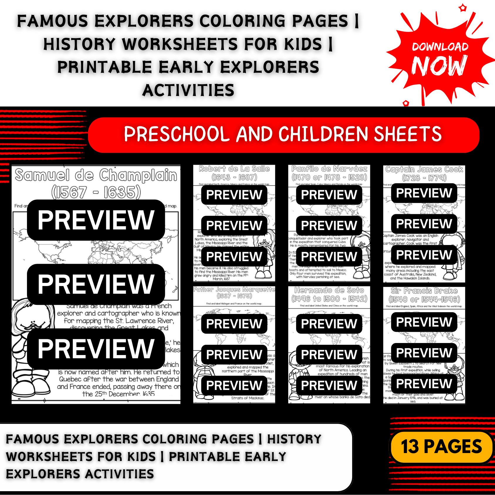 Coloring Pages For Early Explorers