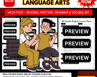 Sprachkunst Arbeitsblatt Mega Pack: Lesen, Schreiben, Grammatik (druckbares PDF)