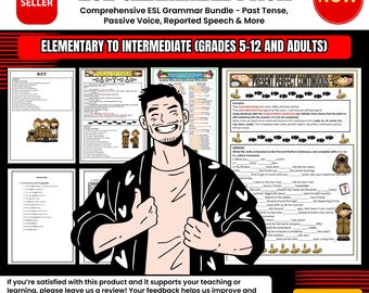 Uitgebreide ESL-grammaticabundel: verleden tijd, passieve stem, gerapporteerde spraak en meer