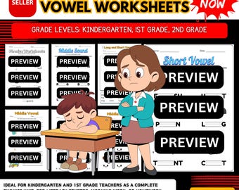 CVC Words Short Vowel Worksheets – Phonics Practice (PDF Pattern)