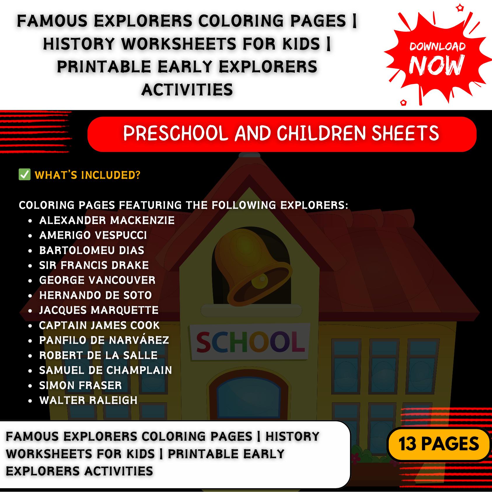 Coloring Pages For Early Explorers