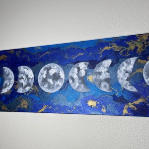 Moon Phase Wall Hanging | Moon Phases Wall Art | Moon Phases Wall Art | Moon Phases | Boho Hippie Wall Hanging | Phases of the Moon Wall Art