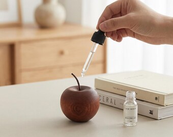 Difusor de aromaterapia de madera: aroma natural con aceite esencial para escritorio, oficina y dormitorio.