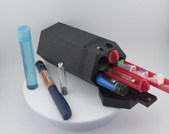 Limited Edition TechPod5 Travel Case - 5-Slot Bag Organizer for Insulin Pens, Peptide Pens, Needle Tips or Ice Packs (Empire)