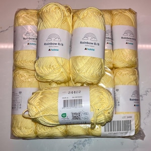 HOBBII COTTON 8/8 YARN Yellow