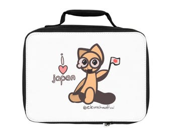 Cute Cat Themed Lunch Bag for Japan Lovers | Fun Tote for Kids & Adults | Perfect for School