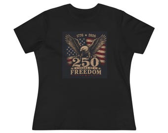 250 Years of Freedom Eagle T-Shirt | American Flag Patriotic Tee