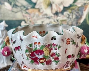 Vintage United Wilson 1897 Fluted Fruit Pattern Cachepot/Jardinière