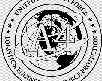 US Air Force Logistik Abzeichen Vektor-Datei Cnc Laserschnitt, Holz, Metall Gravur, Cricut Datei, Cnc Fräser Datei