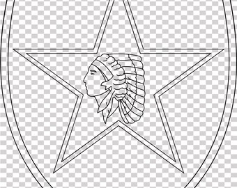 amerikanska arméns andra infanteridivision patch vektorfil CNC-laserskärning, trä, metallgravyr, Cricut-fil, CNC-routfil