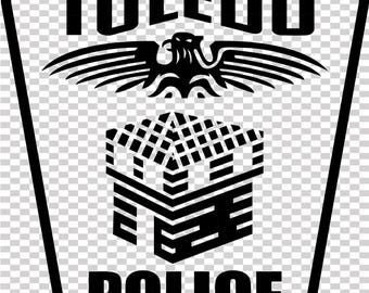 toledo police patch vector file  cnc laser cutting, wood, metal engraving, Cricut file, cnc router file