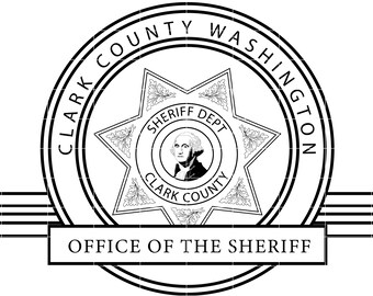 clark county washington sheriffs office badge vector file cnc laser cutting, wood, metal engraving, Cricut file, cnc router file