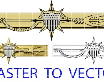 Archivo vectorial de parche de seguridad de la Guardia Costera, color y negro, corte láser CNC, grabado en madera y metal, archivo Cricut.