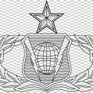 us military air force command control senior patch vector file cnc laser cutting, wood, metal engraving, Cricut file, cnc router file