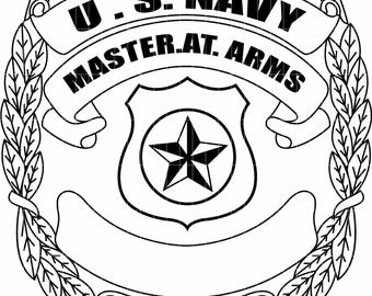 us navy master at arms rating badge vector file cnc laser cutting, wood, metal engraving, Cricut file, cnc router file, vinyl cutting