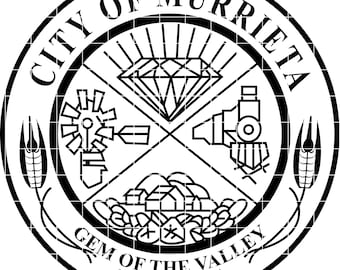city of murrieta seal vector file cnc laser cutting, wood, metal engraving, Cricut file, cnc router file