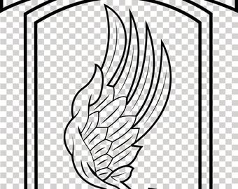 us army173rd Airborne Brigade patch vector file cnc laser cutting, wood, metal engraving, Cricut file, cnc router file